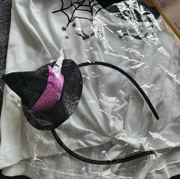 NWT - Halloween Unicorn long sleeve tee with matching headband - Picture 3 of 7